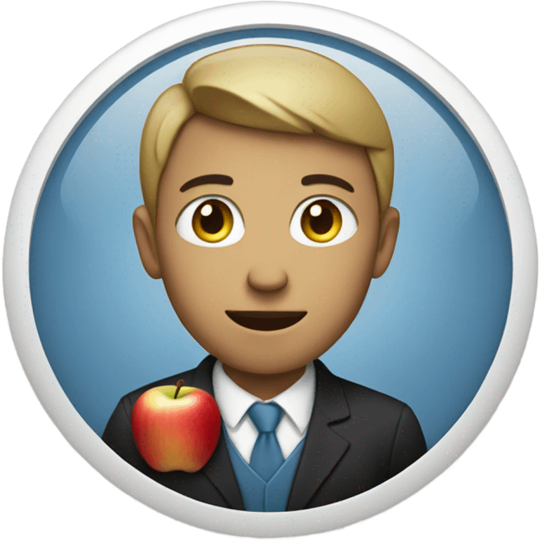 Person with Apple emoji