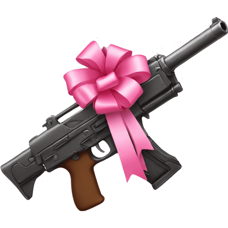 Gun with pink bow emoji