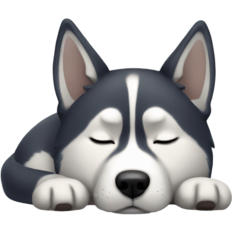 Husky sleeping emoji