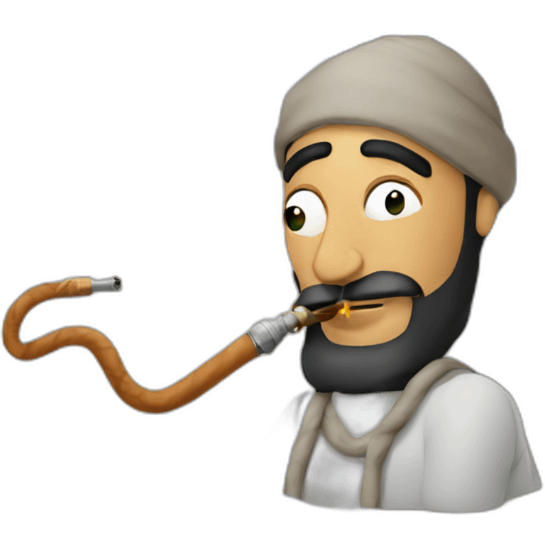 Middle Eastern man smoking hookah emoji