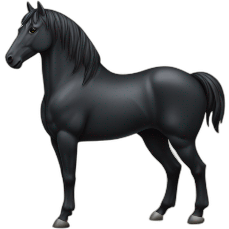 Cheval noir emoji