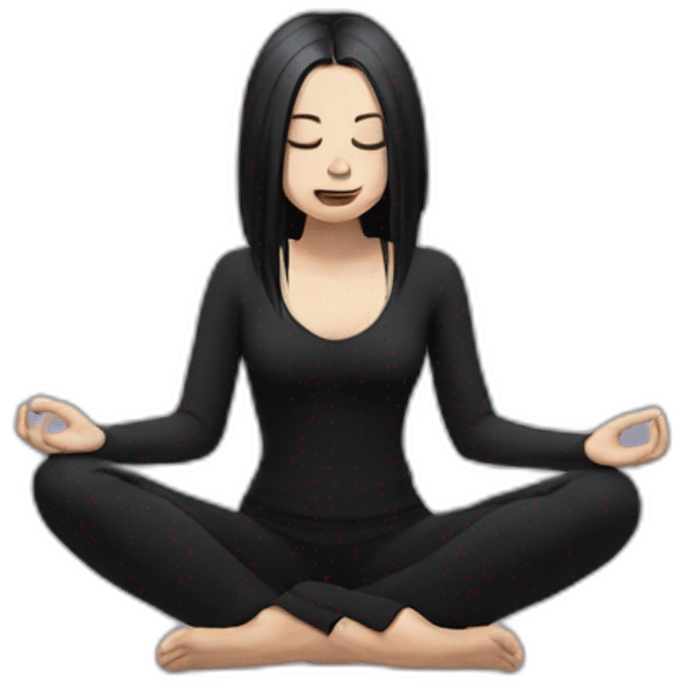 goth girl meditating emoji