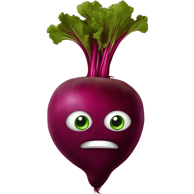 Beetroot with eyes emoji