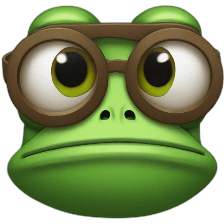 Pepe the frog as a cyclops with one eye emoji