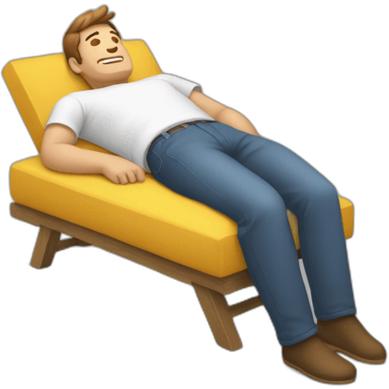 Homme qui fait du developpé couché emoji