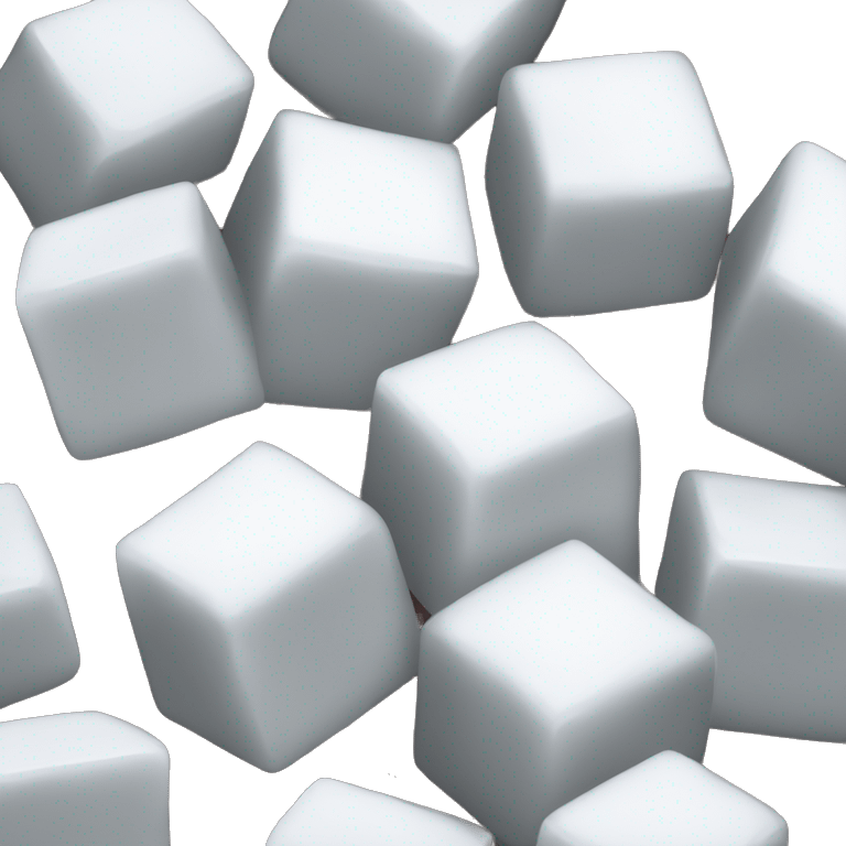 three cubes of white sugar emoji