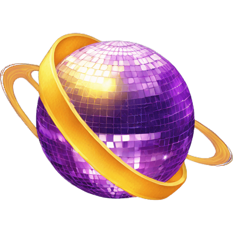 Disco ball Saturn  emoji