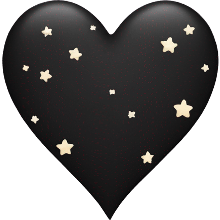 Black heart with stars emoji