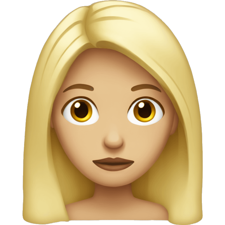 Depressed blonde woman emoji