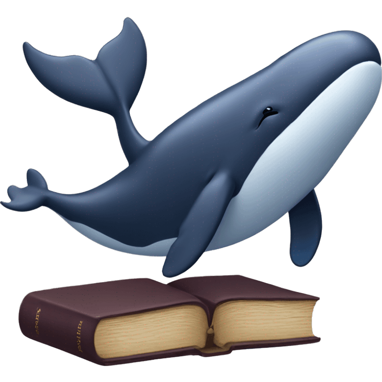 whale with a book on his hands emoji