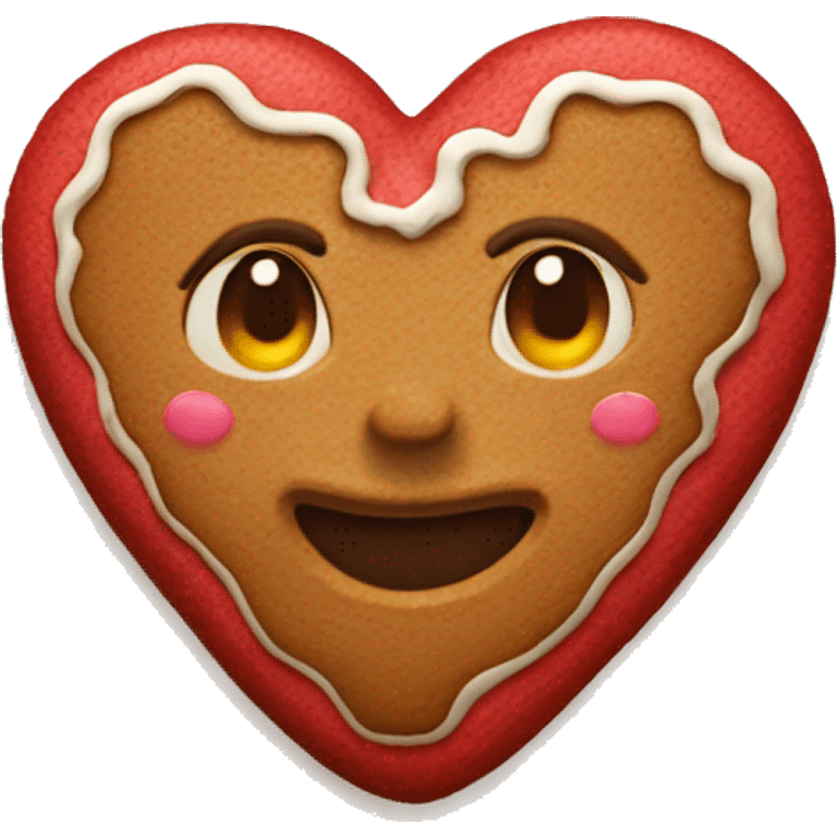 heart gingerbread emoji