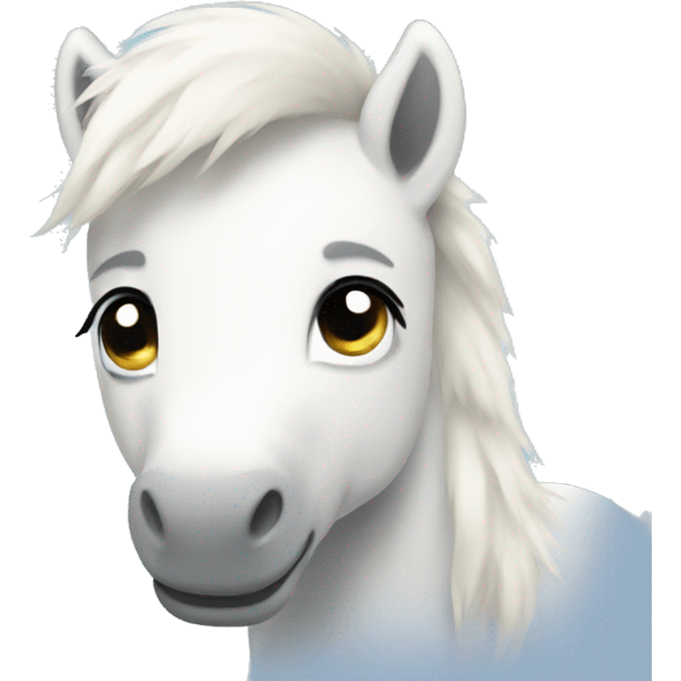 White furry pony emoji