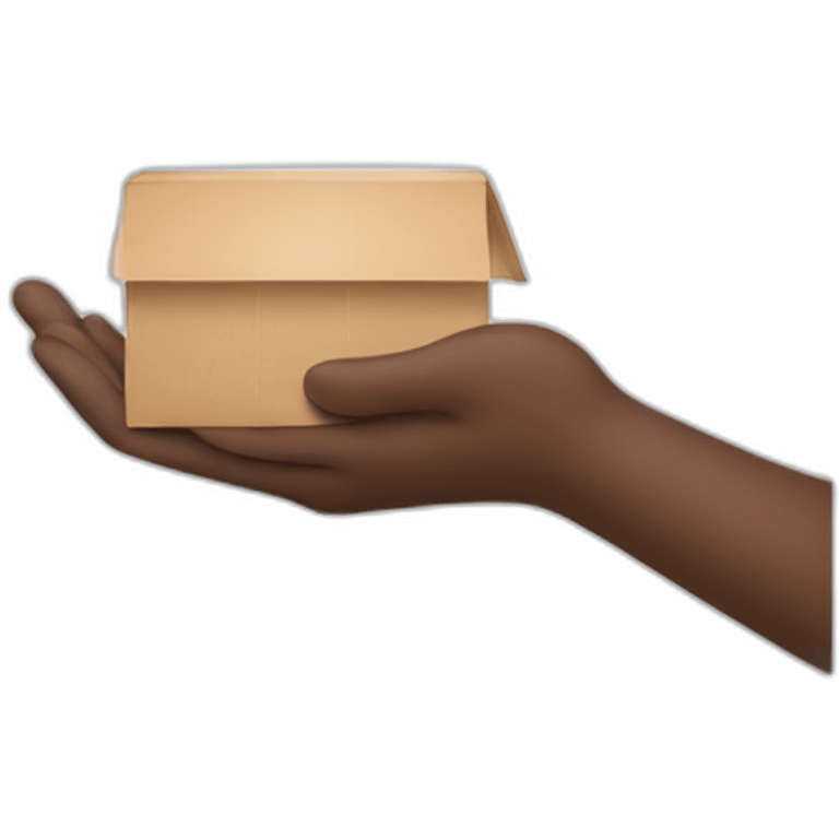 A hand delivering an order emoji