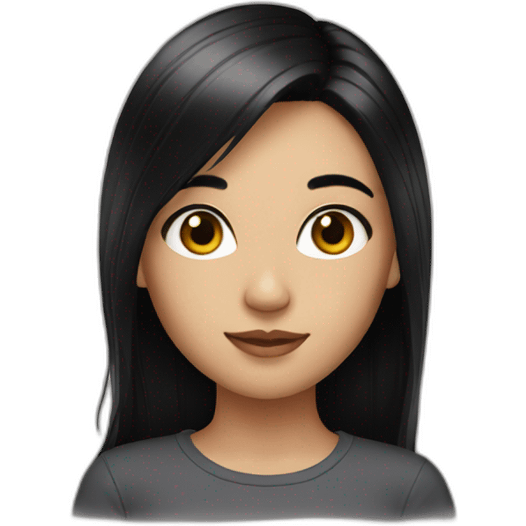 Pretty girl with black hair emoji