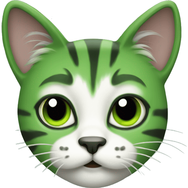 Green cat emoji