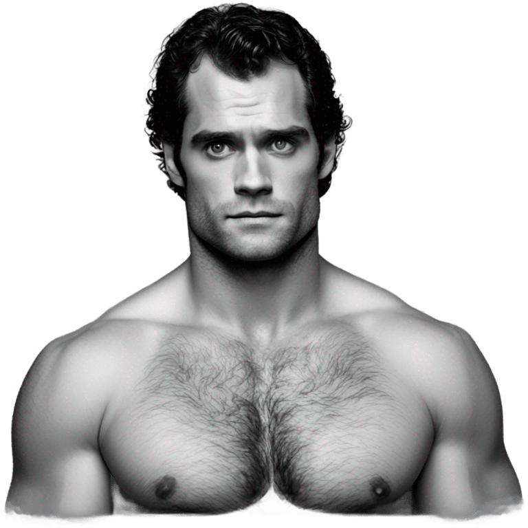 Henry Cavill shirtless hairy chest emoji