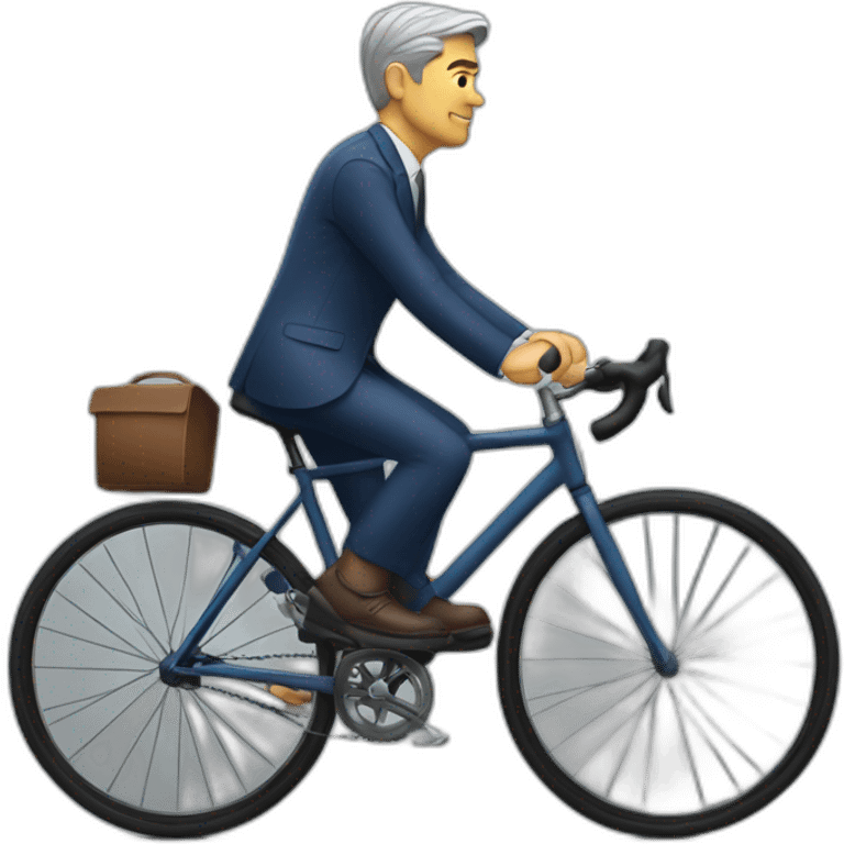 Jerome Powell riding trek bicycle emoji