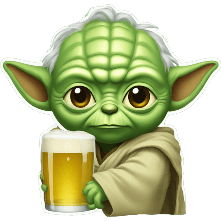 yoda drink beer emoji