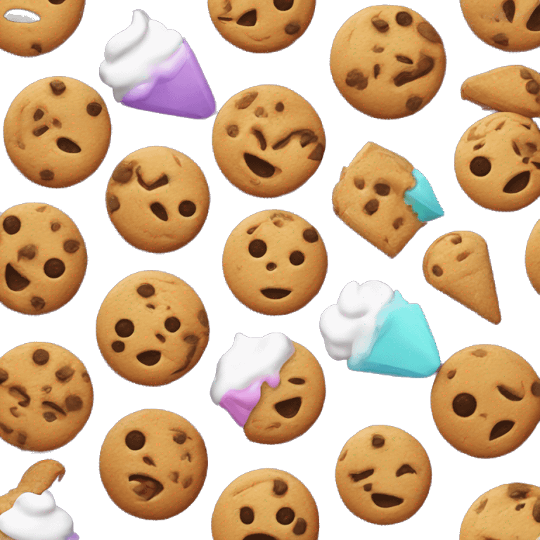 Cookies with ice cream emoji