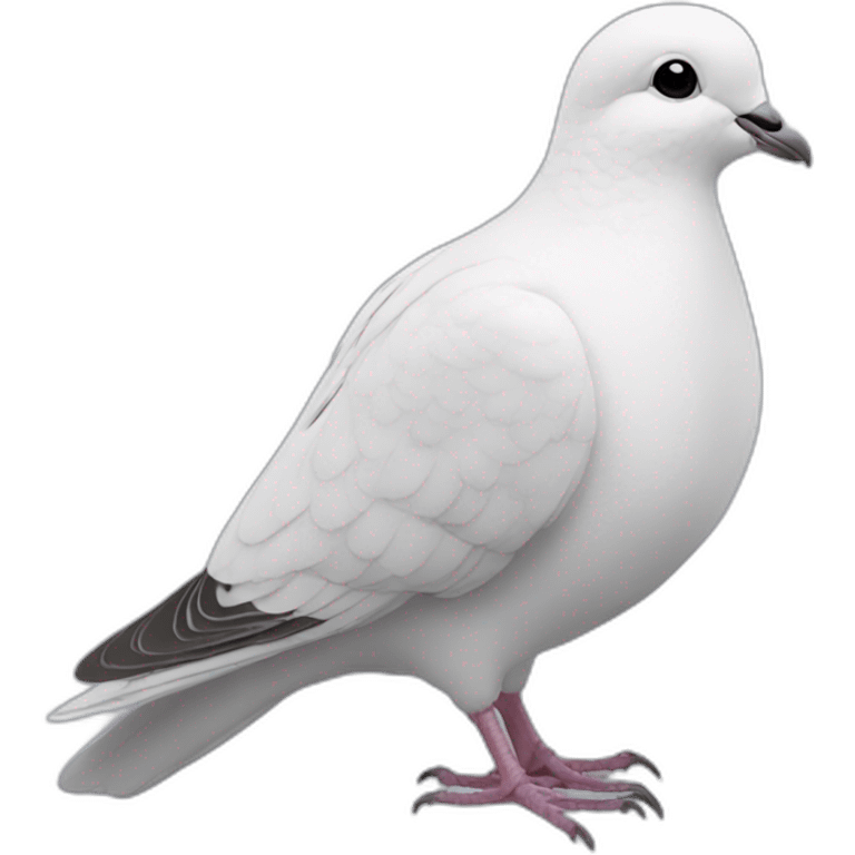 white ringneck dove emoji