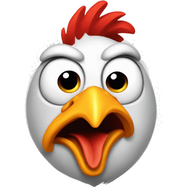  angry red chicken emoji