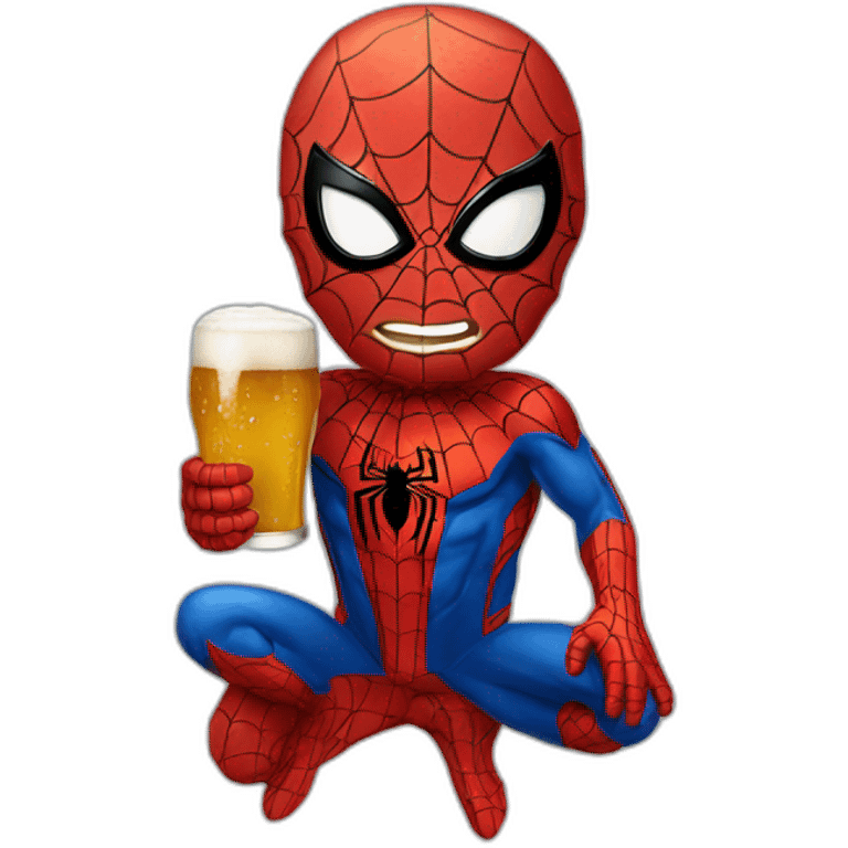 Spider-Man-drink-beer emoji