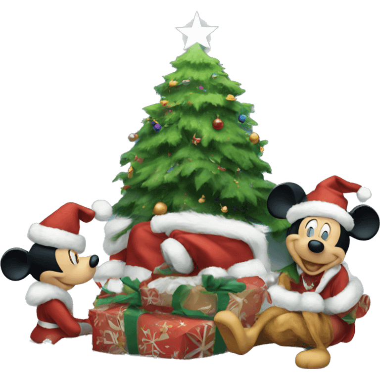 Mickey mouse christmas emoji