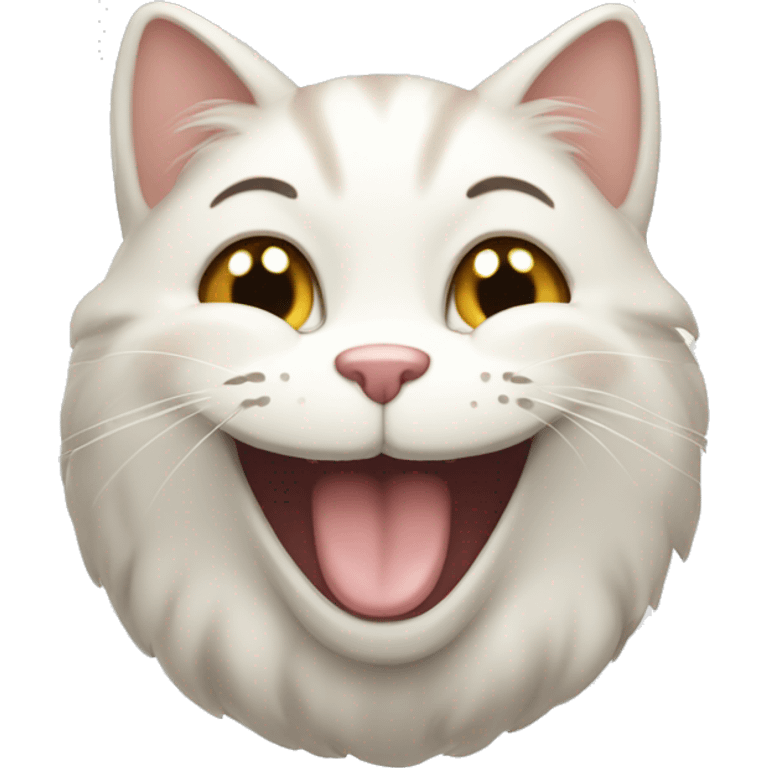 a cute creamy cat smiling emoji