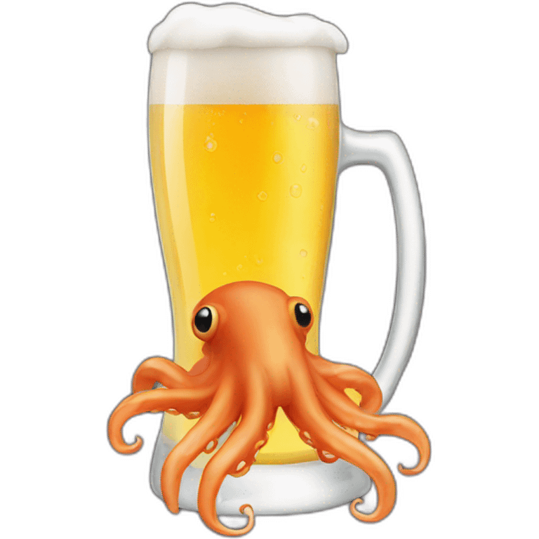 drinking beer squid emoji