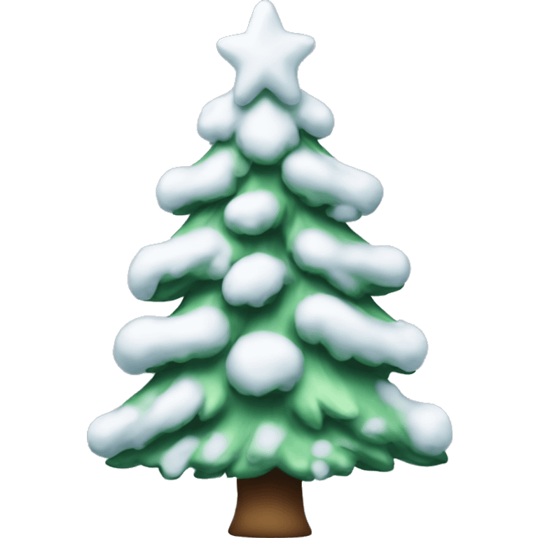 Snowy Christmas tree emoji