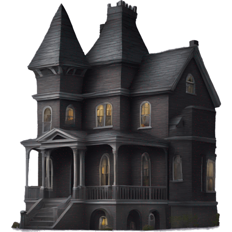 Side view Nevermore Academy. Haunted Addams house.  emoji