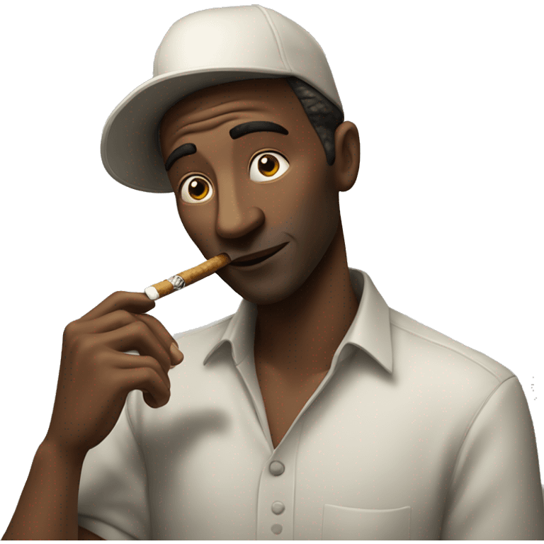 man smoking a swisher emoji