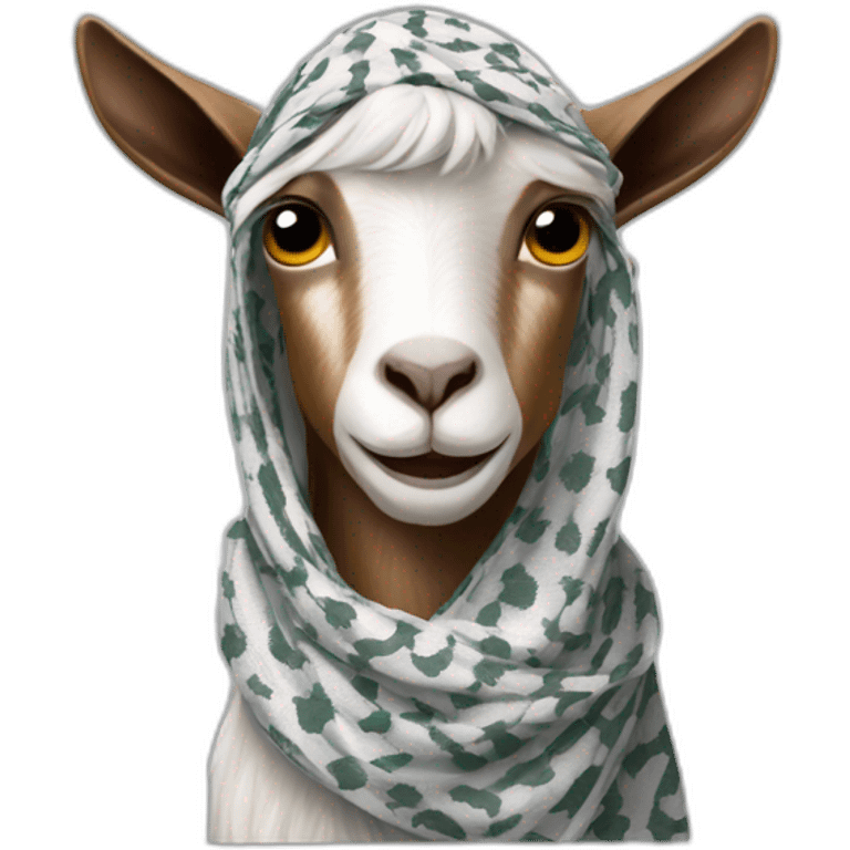 goat wearing Keffiyeh emoji