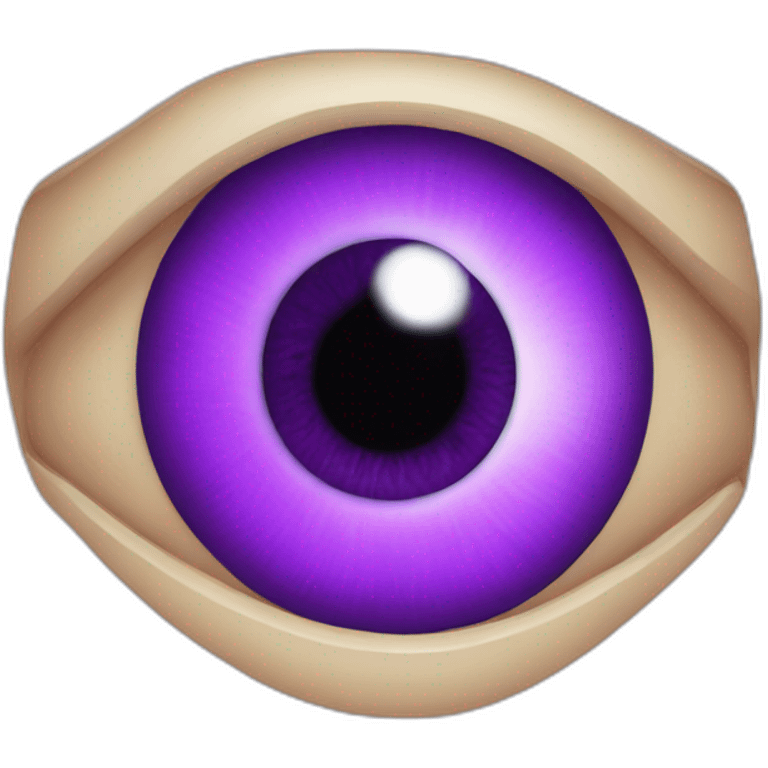 Eye with purple eyeball emoji