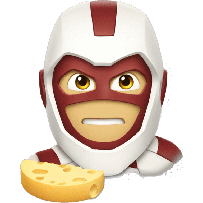 The flash eating cheese emoji