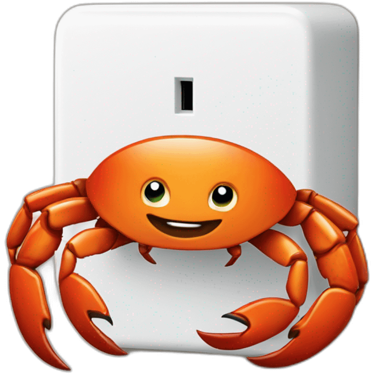 crab stealing wall adapter emoji