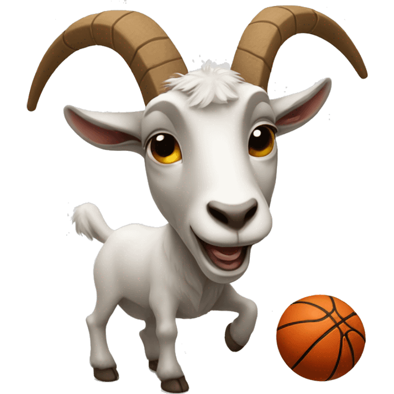 Goat playing basketball emoji