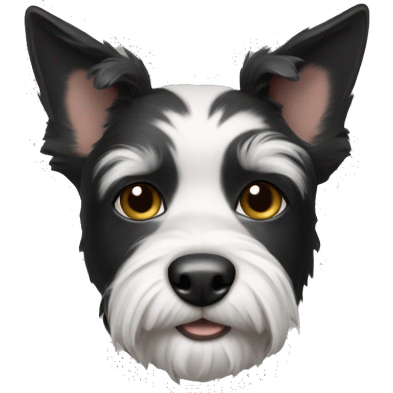 Black and white terrier dog emoji