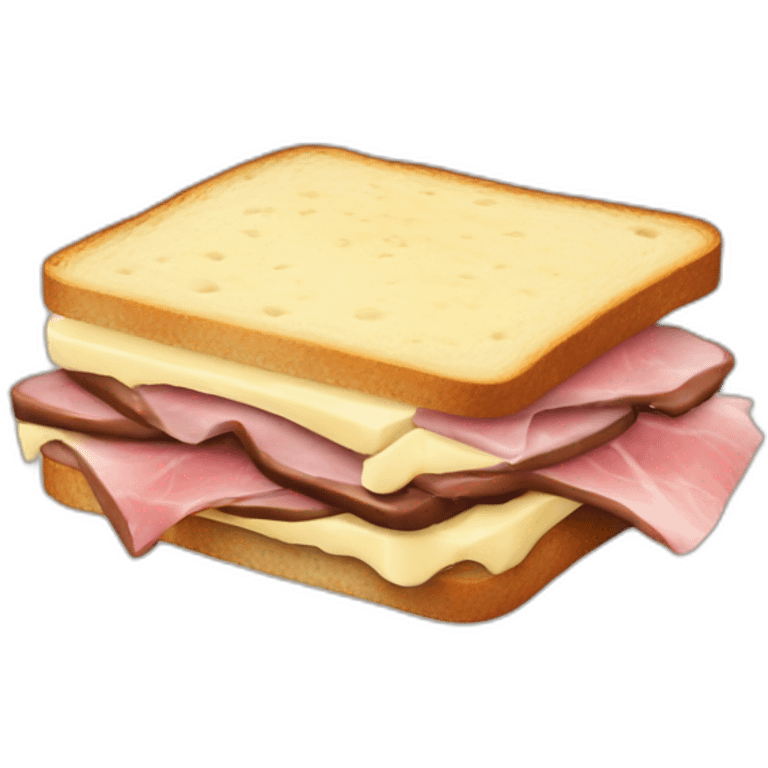 Sandwich-ham-cheese-cream-Chocolate emoji