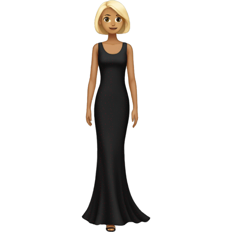 minimalistic black dress only emoji