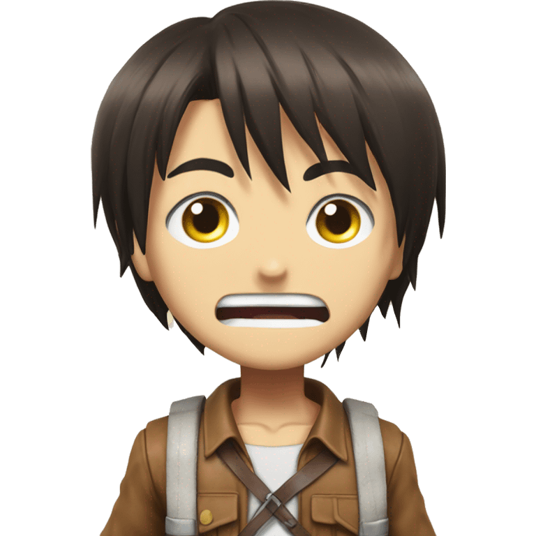 Eren from attack on titan during the rumbling emoji