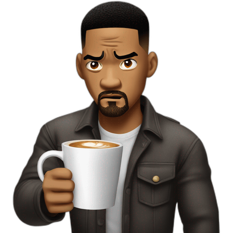 will smith angry behind is coffee emoji