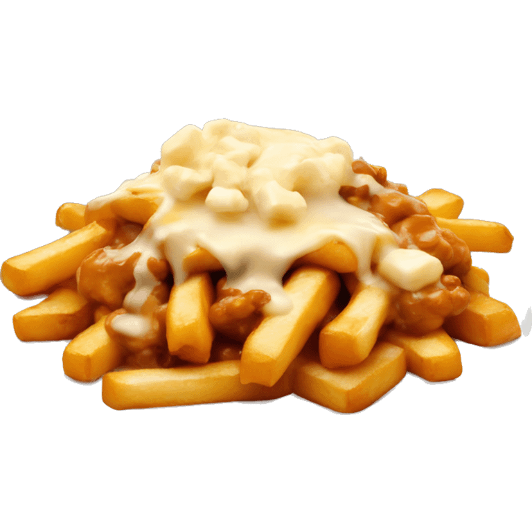 poutine with gravy and cheese curds emoji