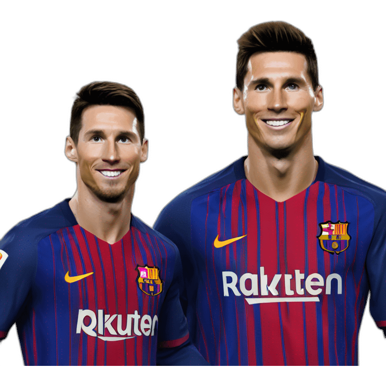 Cristiano Ronaldo et Lionel Messi emoji