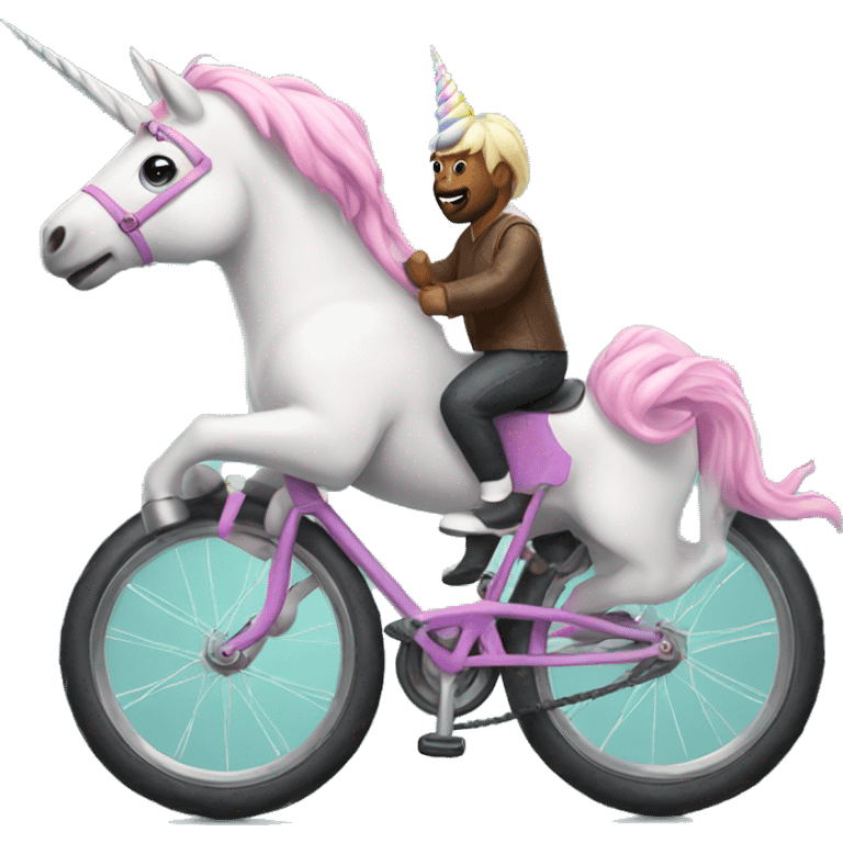 unicorn riding a bike  emoji