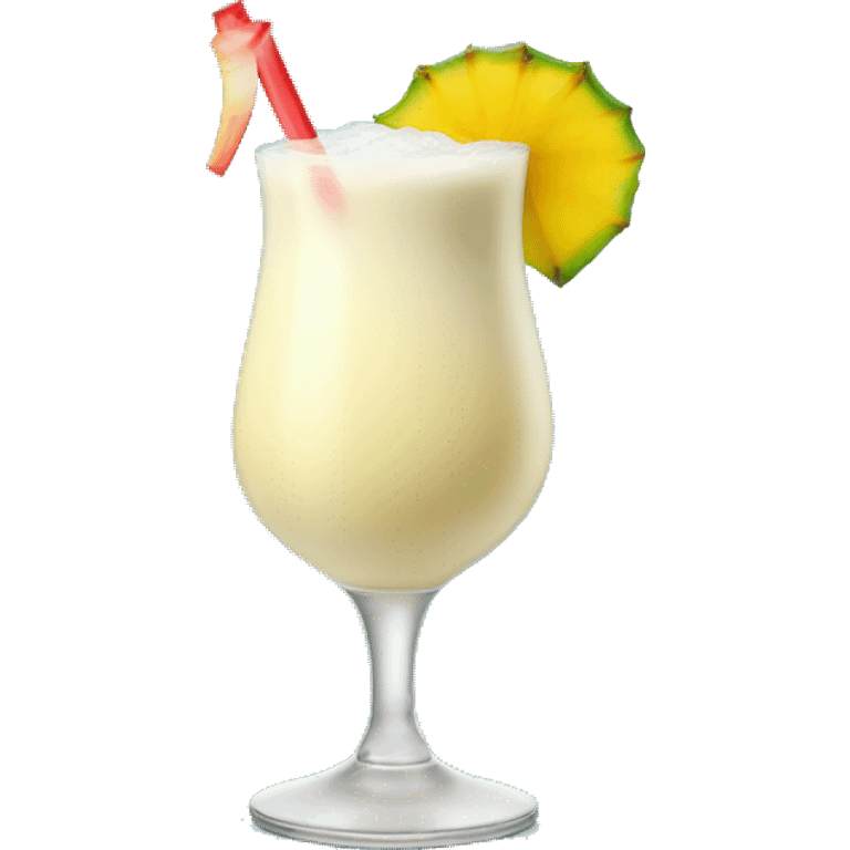 Pina colada in hurricane glass emoji