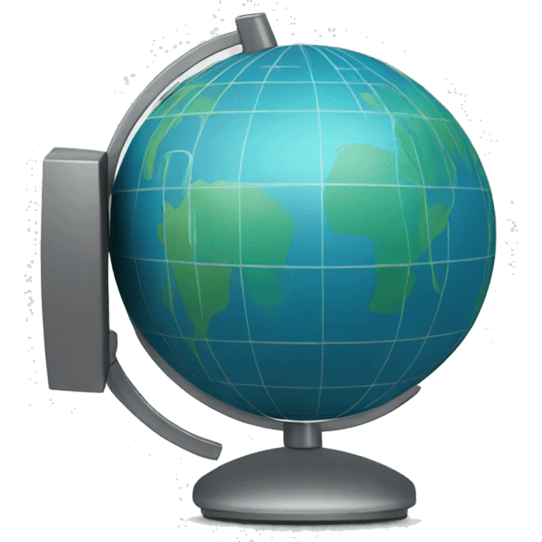 computer with Globe With Meridians emoji