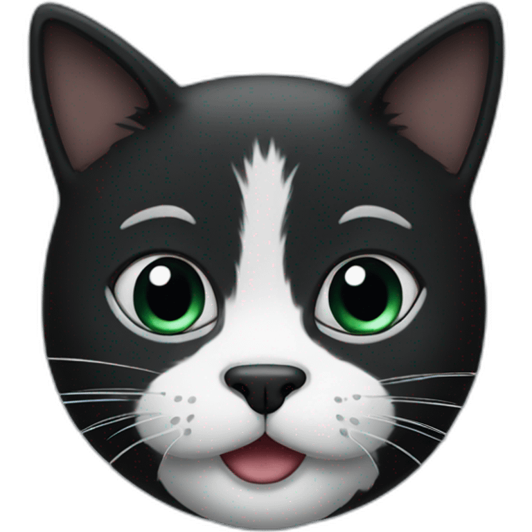 black-cat-white-mustache-face emoji