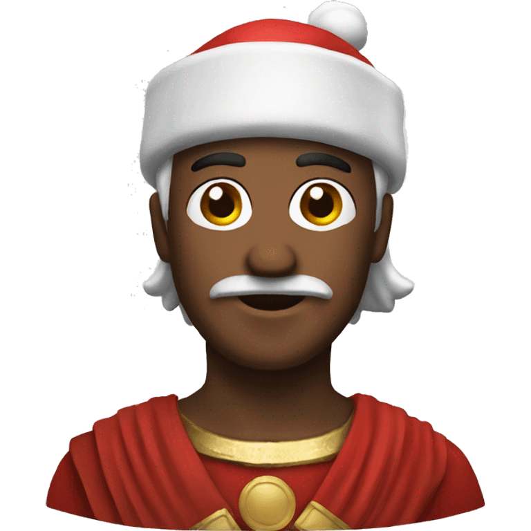 Roman with Christmas hat emoji