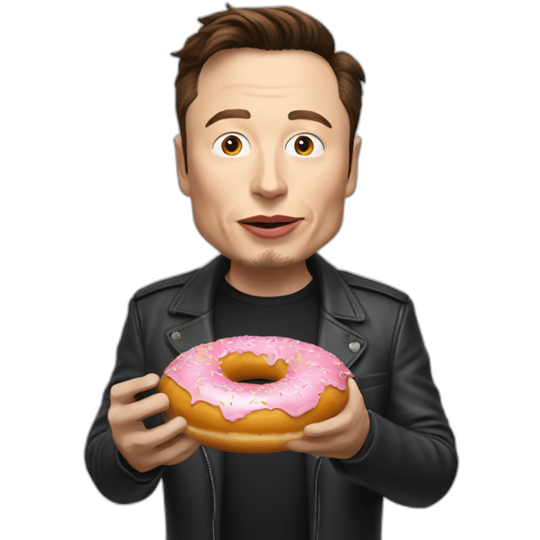 elon musk eating donut emoji